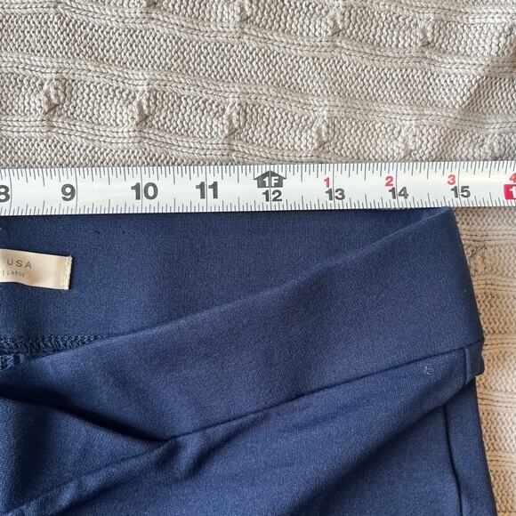 Active USA Women’s Navy Blue Ponte Leggings Sz L​ - Picture 8 of 8